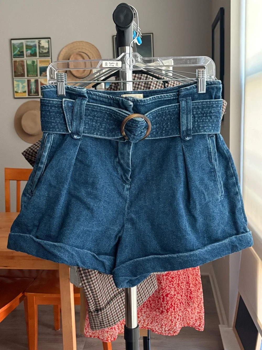 Sezane Rome Shorts in Denim